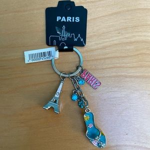 *NWT* Paris Keychain with Eiffel Tower & Flip Flop